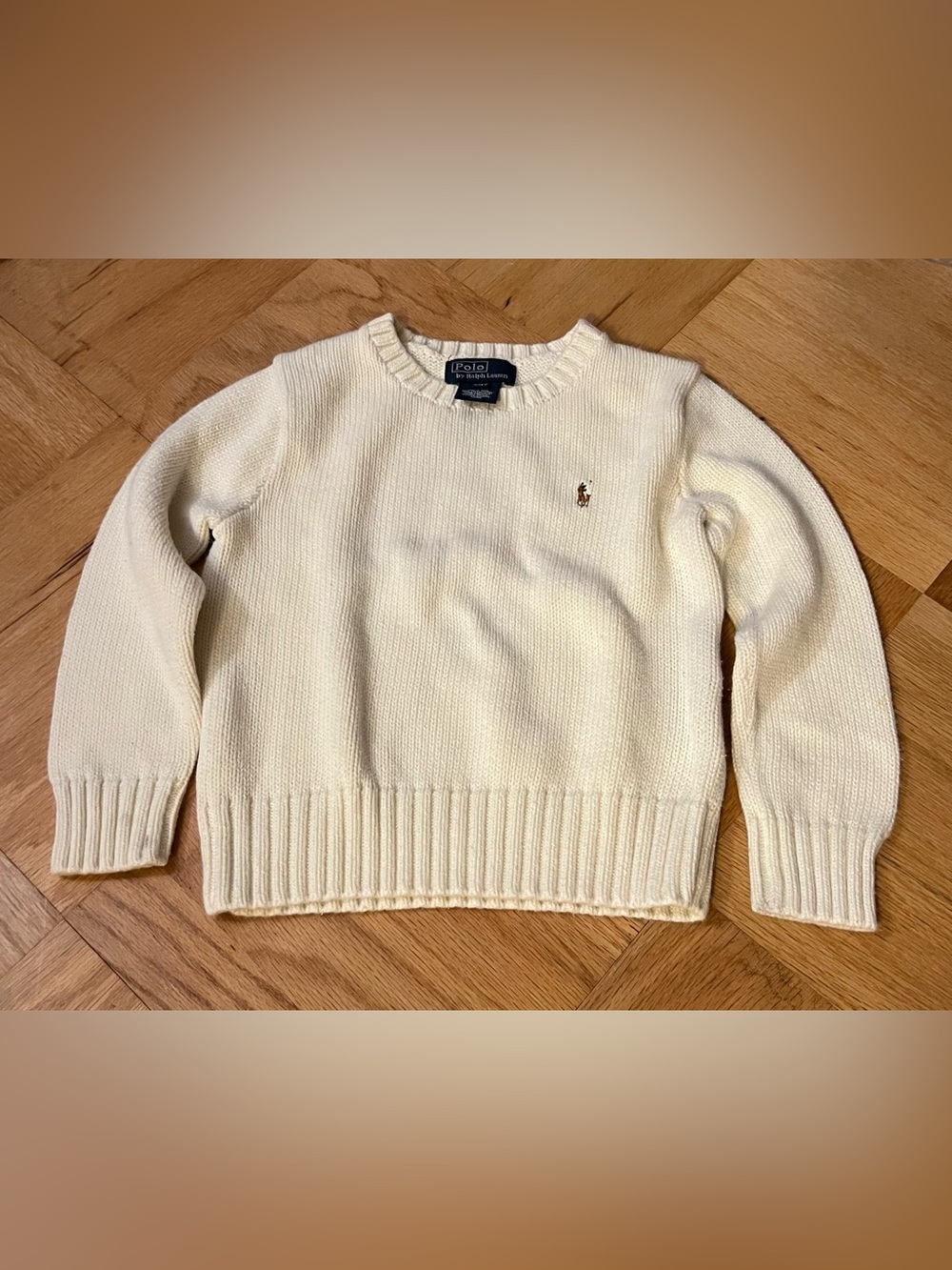 Vintage Kids Polo Ralph Lauren Cream Crewneck Sweater